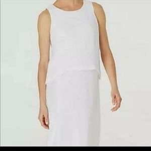 Pure Jill - Long - White - Linen Dress